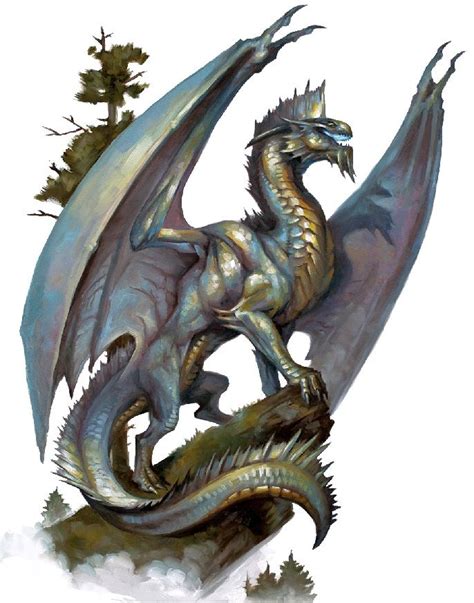 Silver Dragon - Pathfinder PFRPG DND D&D d20 fantasy | Dnd dragons, Dungeons and dragons ...