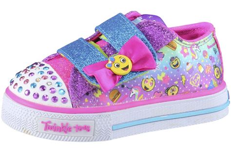 Emoji Print Skechers Toddler/Little Girl's Twinkle Toes Emoji Light Up ...