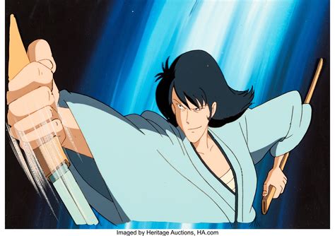 Lupin III: Farewell to Nostradamus Goemon Production Cel with | Lot #18420 | Heritage Auctions