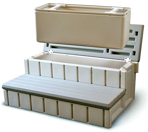 Decorate With Daria : STORAGE STEPS to HOT TUB SPA Step Redwood Color ...