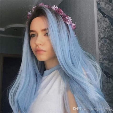 Pastel Blue Dark Roots Hair Inspo | Dyed hair blue, Blue ombre hair ...