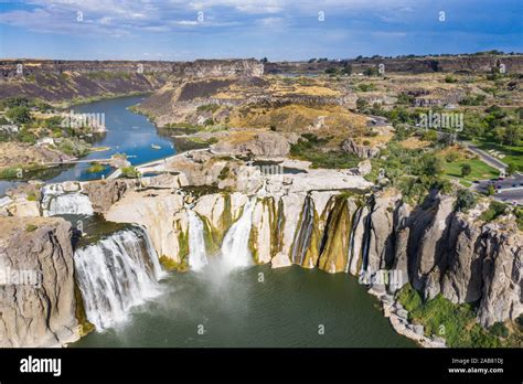 Shoshone Falls cascades, Twin Falls, Idaho, North America Stock Photo ...