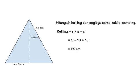 Ketahui Rumus Segitiga Sama Kaki: Luas, Keliling dan Contoh Soal