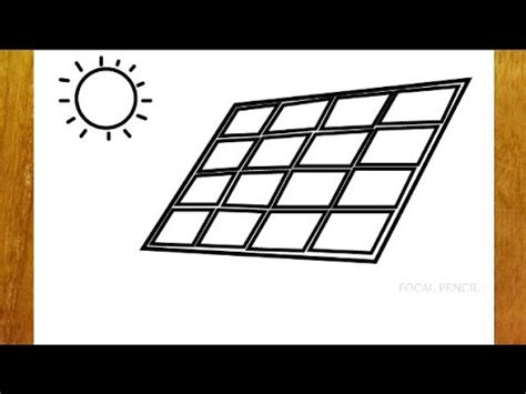 HOW TO DRAW A SOLAR PANEL - YouTube