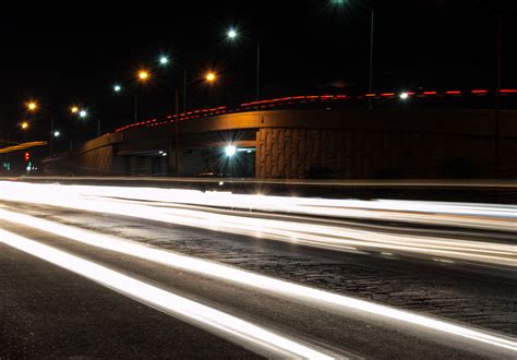 Free Images : snow, road, traffic, night, highway, freeway, motion ...