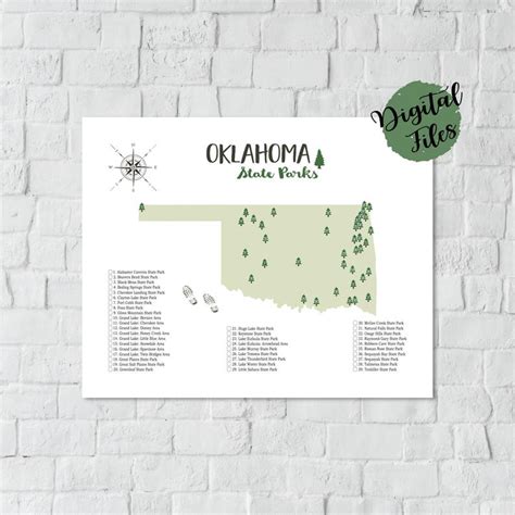 √ Oklahoma National Parks Map