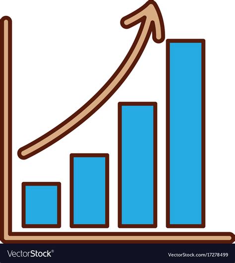 Business growth bar graph finance increase Vector Image