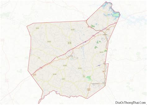 Map of Franklin County, Georgia - Thong Thai Real