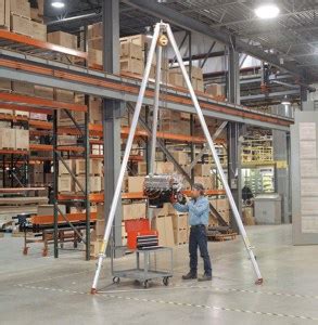 Industrial Tripod Hoists, Lifts & Cranes - Portable and Adjustable