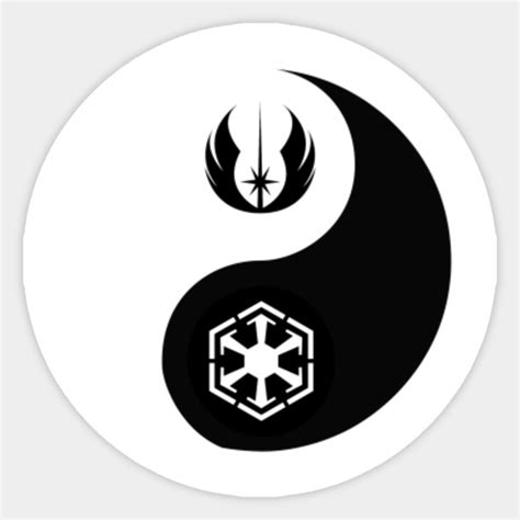 Jedi/Sith Yin-Yang Symbol - Jedi Sith Yin Yang - Sticker | TeePublic