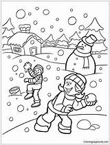 Snow Tree Coloring Pages sketch template