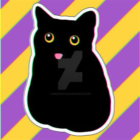 [Digital Art] Black Cat Blep Tongue by Zebracorn-chan on DeviantArt