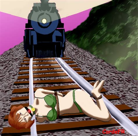 Damsel before a train by cordefr on DeviantArt