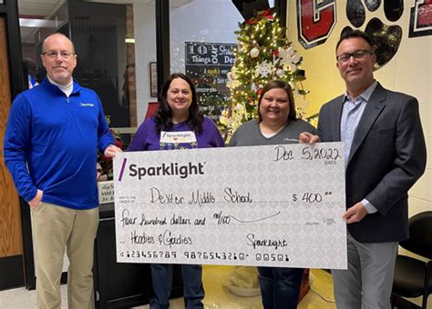 Local Sparklight Office Donates to T.S. Hill Middle School