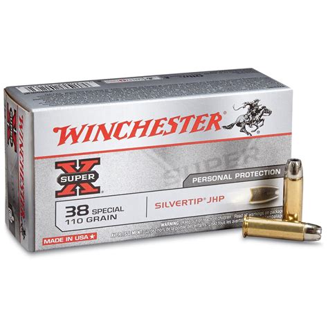 Winchester Super-X Handgun, .38 Special, STHP, 110 Grain, 50 Rounds - 10545, .38 Special Ammo at ...