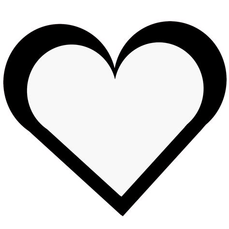 Black Outline Heart | Free download on ClipArtMag