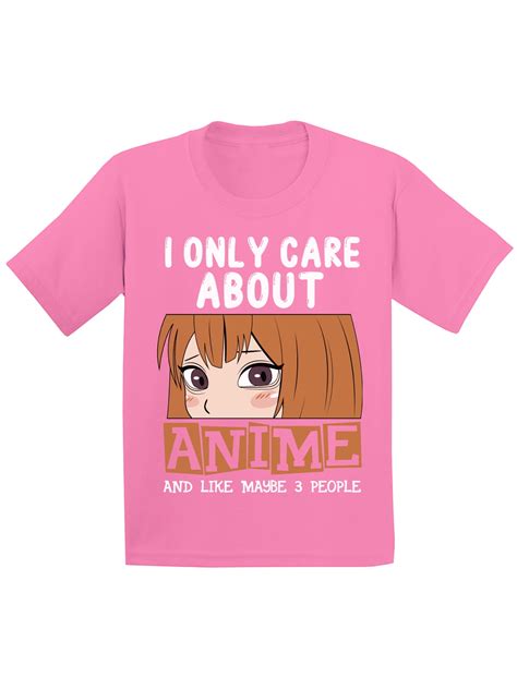 I Only Care About Anime T-Shirt for Kids Anime Boys Girls Tees Humor Youth Shirt Japanese Kawaii ...