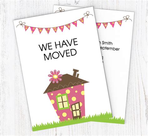 Spotty House Moving Cards | Personalise Online Plus Free Envelopes | Putty Print