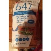 Schmidt 647 White Bread: Calories, Nutrition Analysis & More | Fooducate