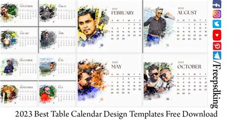 Table Calendar Design 2023 Free Download (Desk Calendar 2023)