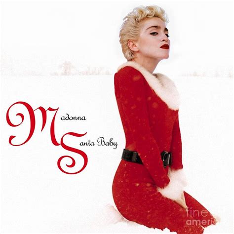 Madonna - Santa Baby - Christmas - Mariah Mixed Media by Solid Gold