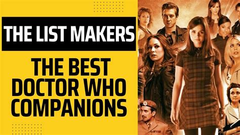 THE LIST MAKERS - Top Doctor Who Companions (PODCAST, audio only) - YouTube