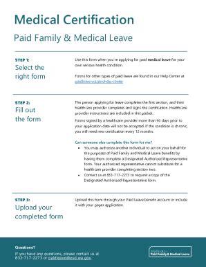 Fillable Online Paid Family and Medical Leave documents and forms for ... - Mass.gov- Washington ...