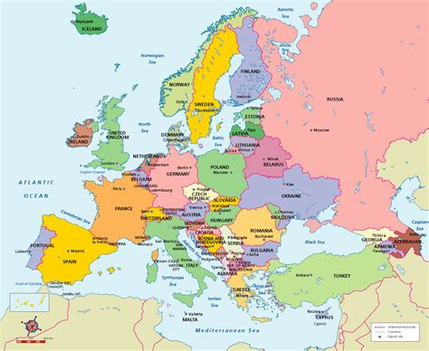 Mapa De Europa Atlas | Mapa Fisico