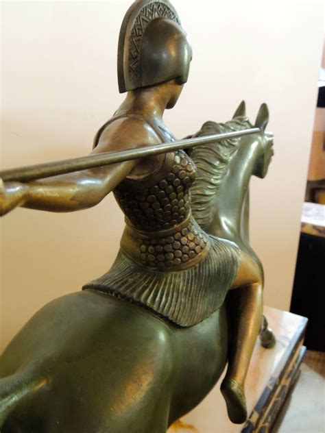 Art Deco Warrior Goddess Sculpture by Melo