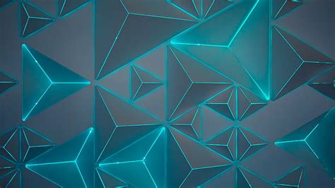 Neon, 4k, 8k, geometric, Teal, HD wallpaper | Wallpaperbetter