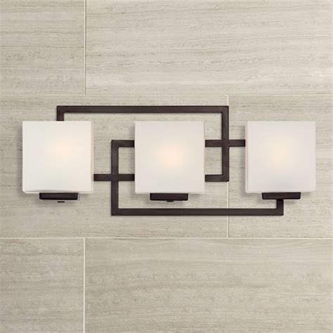 Possini Euro Design Modern Wall Light Bronze Hardwired 21" Wide 3-Light ...