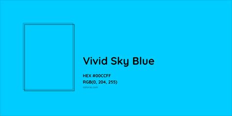 Vivid Sky Blue Complementary or Opposite Color Name and Code (#00CCFF) - colorxs.com