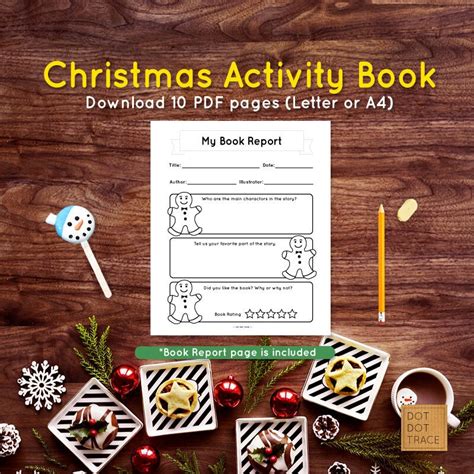 Printable Christmas Activity Book Printable Christmas Worksheets for Kids Christmas Activity ...