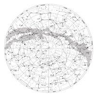 Detailed Sky Map Northern Hemisphere With Names Of Stars Stock Clipart | Royalty-Free | FreeImages