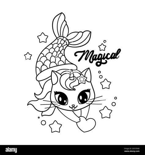 Kitty unicorn Black and White Stock Photos & Images - Alamy