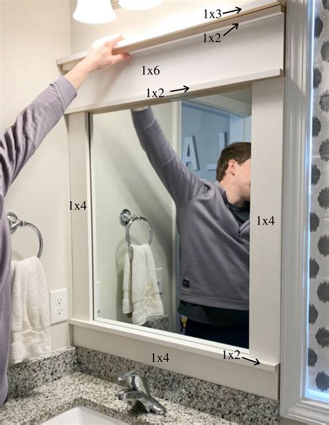 DIY: How to Frame A Builder-Grade Bathroom Mirror - Home and Hallow