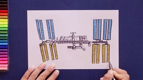 How to draw International Space Station (ISS)