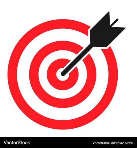 Target icon with arrow symbol for website etc web Vector Image