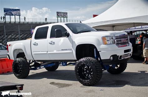 White Gmc Truck Lifted