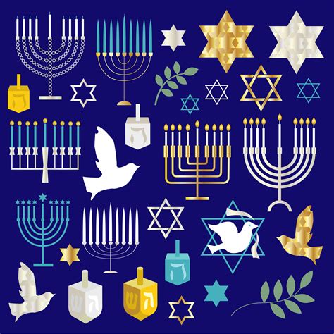 Hanukkah Clipart 342847 Vector Art at Vecteezy