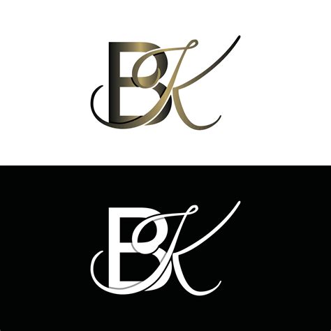 Letter BK luxury modern monogram logo vector design, logo initial ...