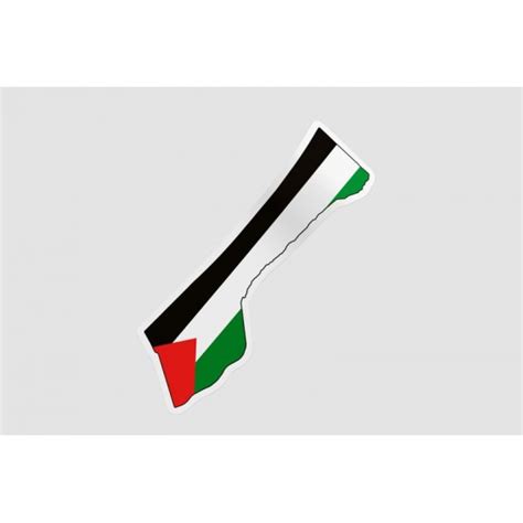 Gaza Map Flag Sticker - DecalsHouse