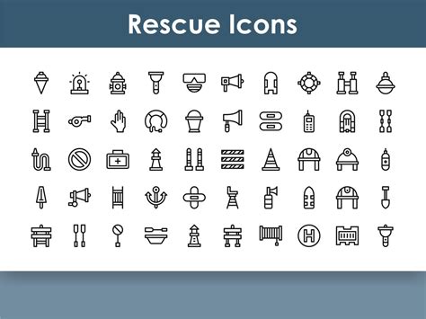 Rescue Icons Set by MelindAgency on Dribbble