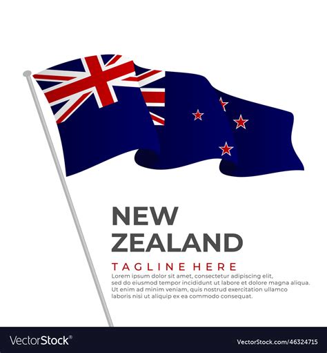 Template new zealand flag modern design Royalty Free Vector