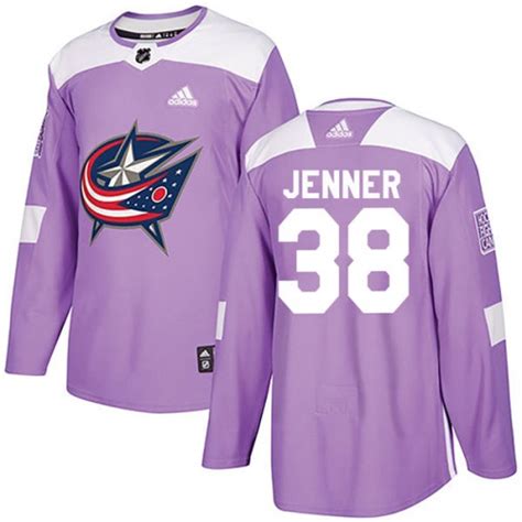 Boone Jenner Columbus Blue Jackets Adidas Authentic Fights Cancer ...