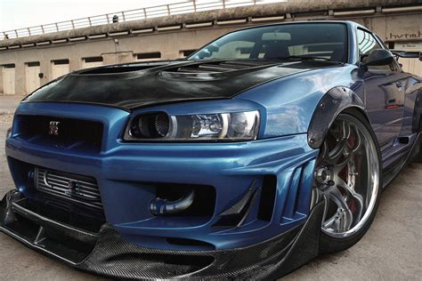 Nissan Skyline GTR R34 Tuning Car Poster – My Hot Posters