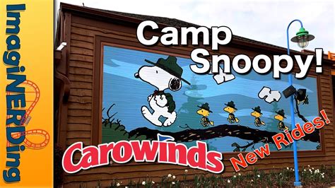 Camp Snoopy at Carowinds! New Kids Rides and Playground 2018 - YouTube