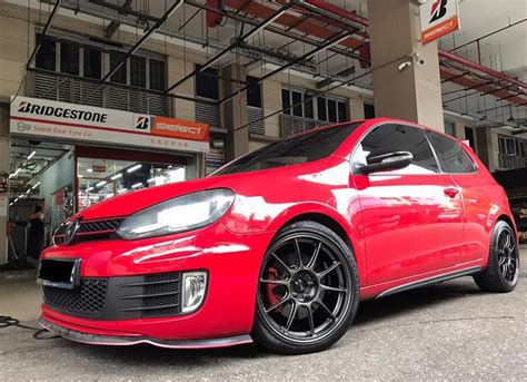 Volkswagen Golf GTI Mk6 Red WedsSport TC-105X Wheel | Wheel Front