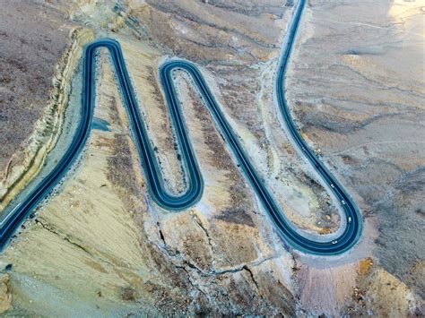 Aerial View of Zigzag Road · Free Stock Photo