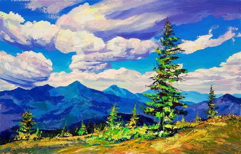 Blue mountains of the adirondacks original acrylic painting etsy – Artofit